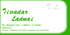 tivadar ladnai business card